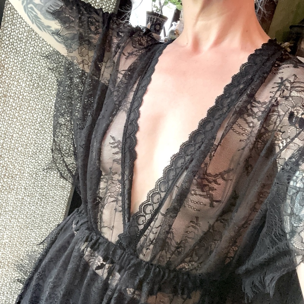 Nasty Gal sheer lace dress